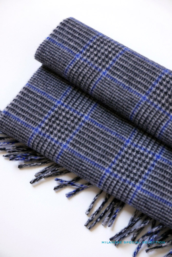 Echarpe en cachmire, motif Prince de Galles